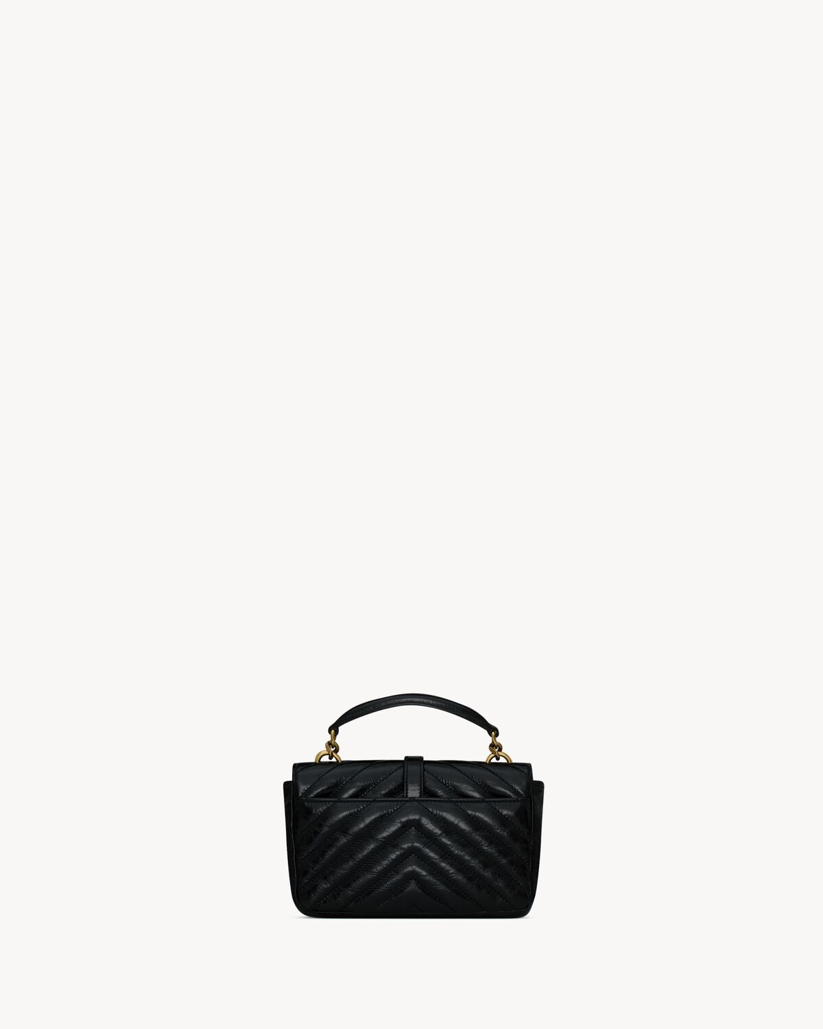 YSL College Mini Chain Bag in Shiny Crackled Leather - Image 6